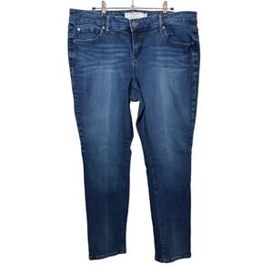 Torrid Boyfriend Jeans Womens 16R Blue Slim Fit Dark Wash Stretch Cotton